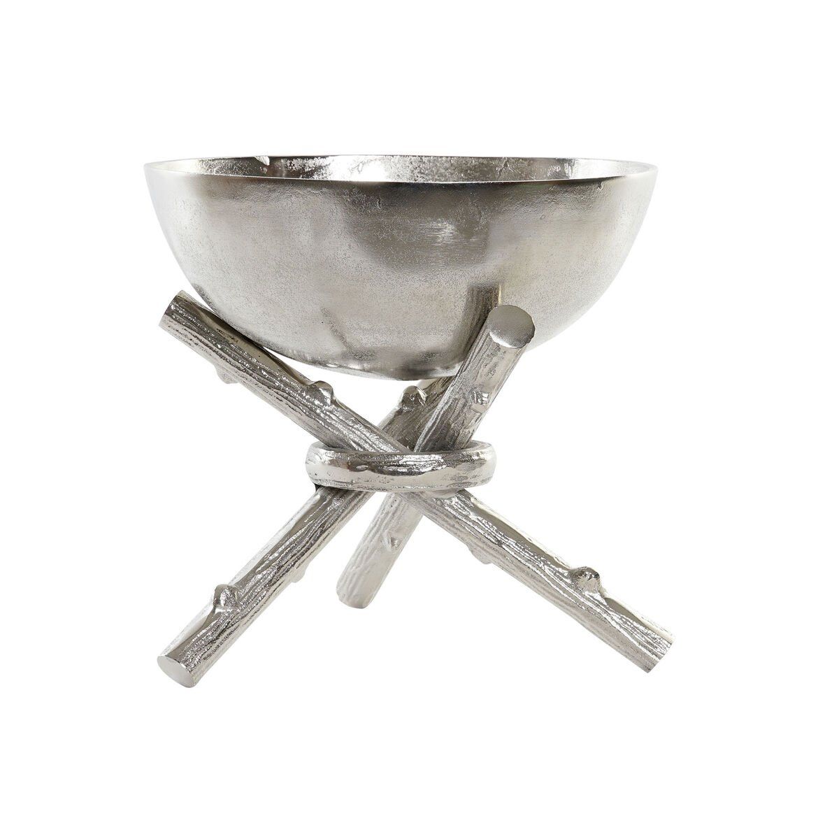 Centro de Mesa Home ESPRIT Plateado Aluminio 30 x 30 x 28 cm