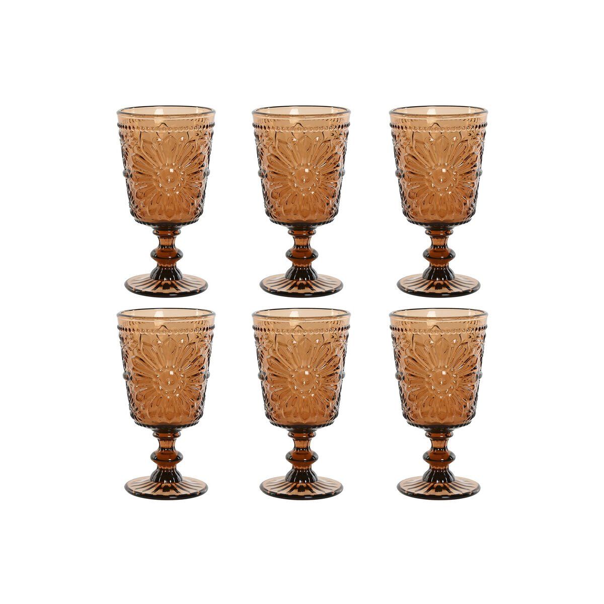 Set de Copas Home ESPRIT Cristal 8,5 x 8,5 x 16,3 cm (6 Unidades)