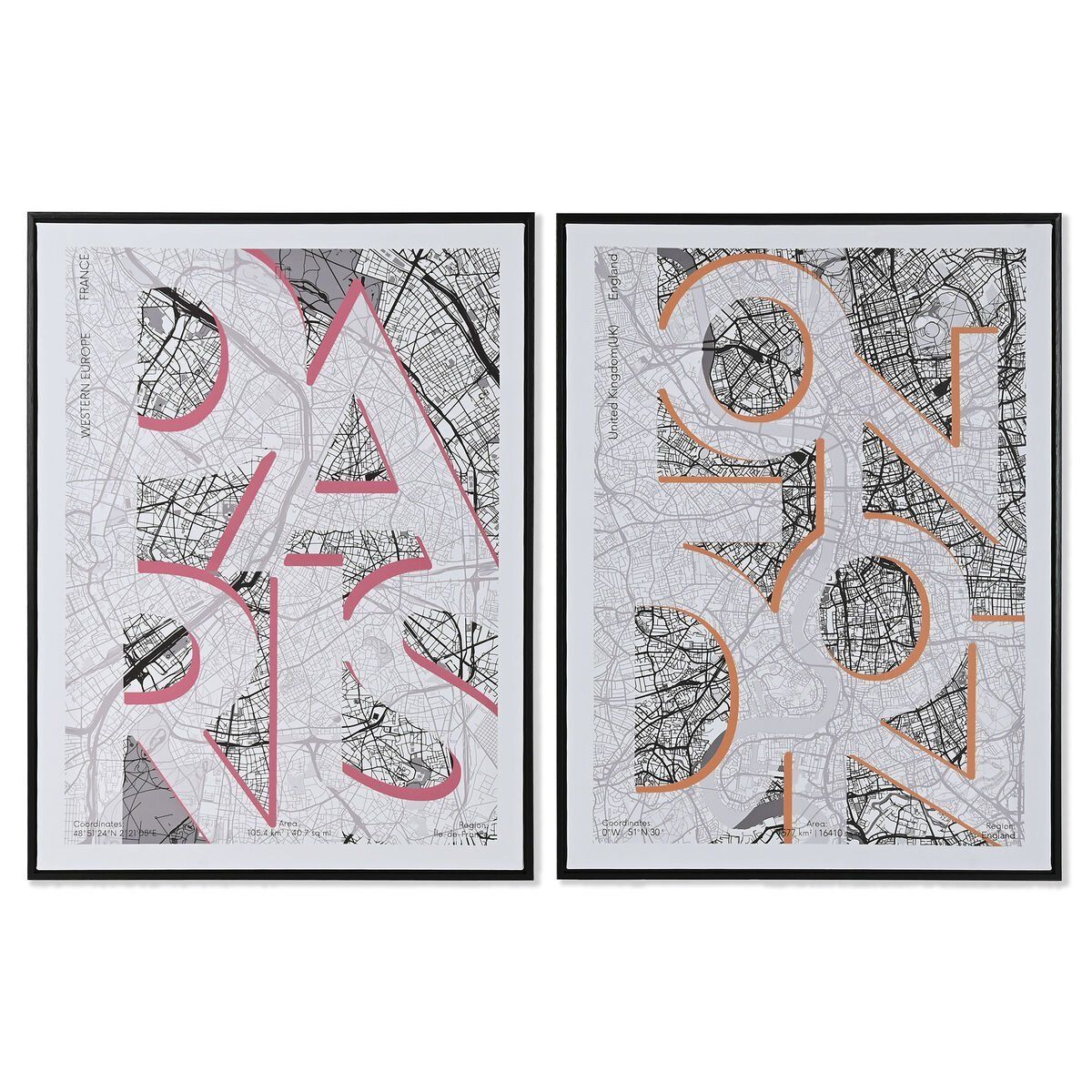 Lienzo Home ESPRIT Poliestireno Lienzo 60 x 3 x 80 cm