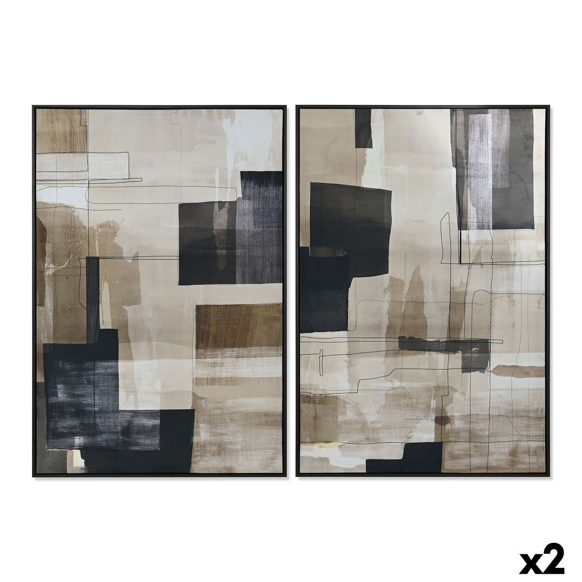 Lienzo Home ESPRIT Terciopelo Lienzo 83 x 4 x 123 cm