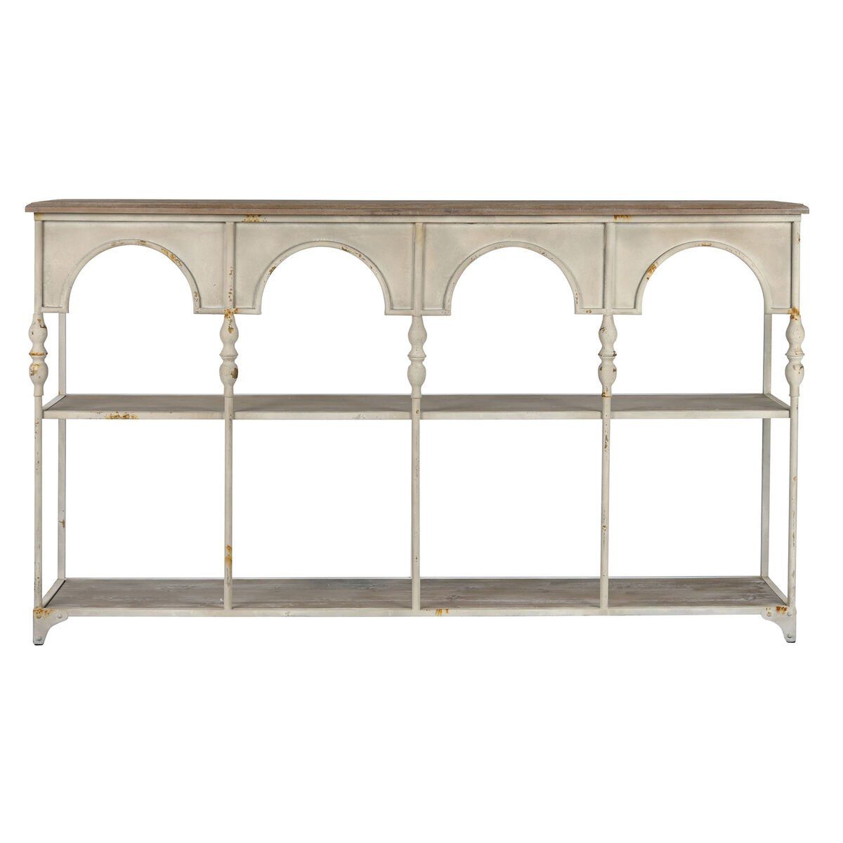 Estantería Home ESPRIT Blanco Natural Metal 159 X 36,5 X 91 cm