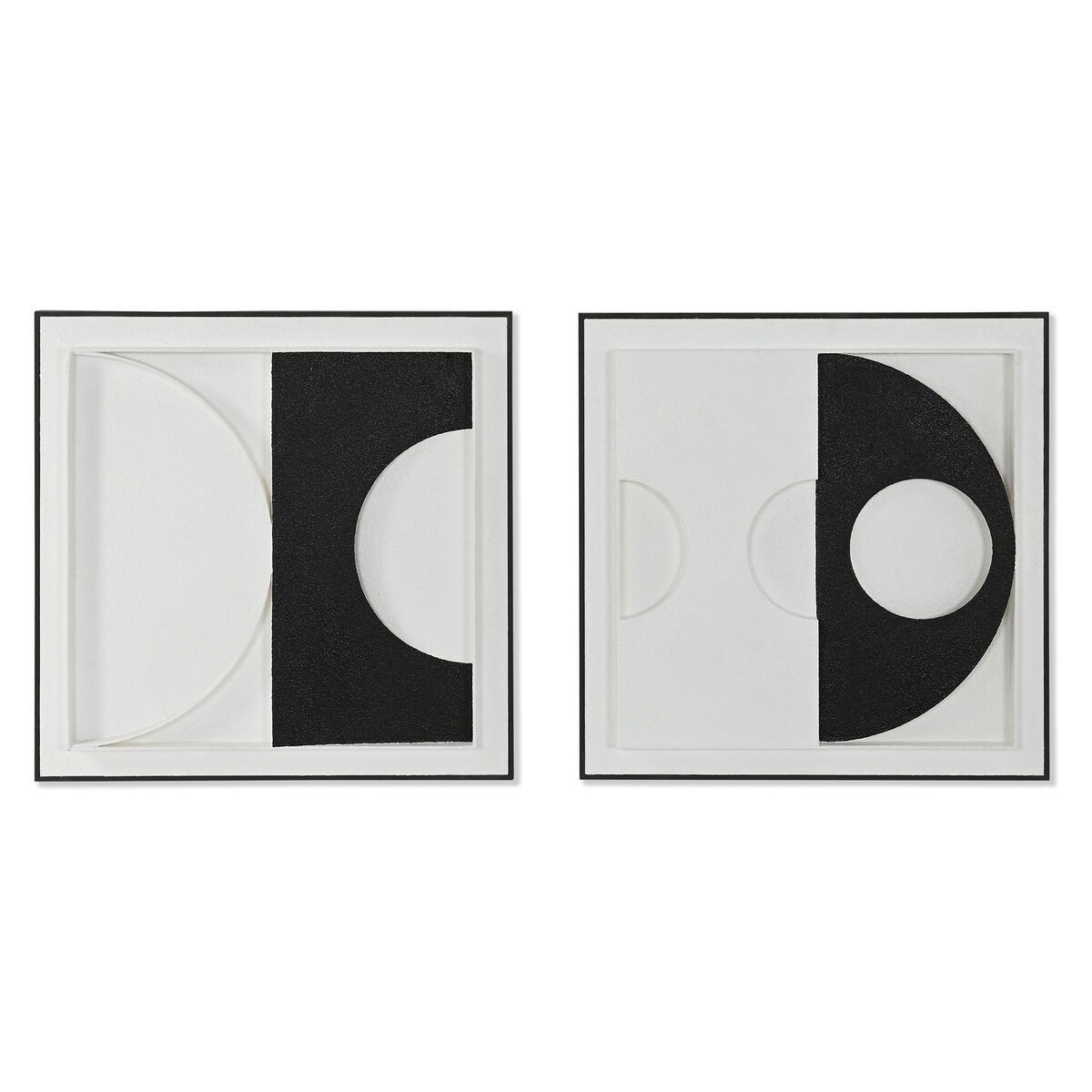 Cuadro 3D Home ESPRIT Yeso Madera MDF 60 x 6,5 x 60 cm