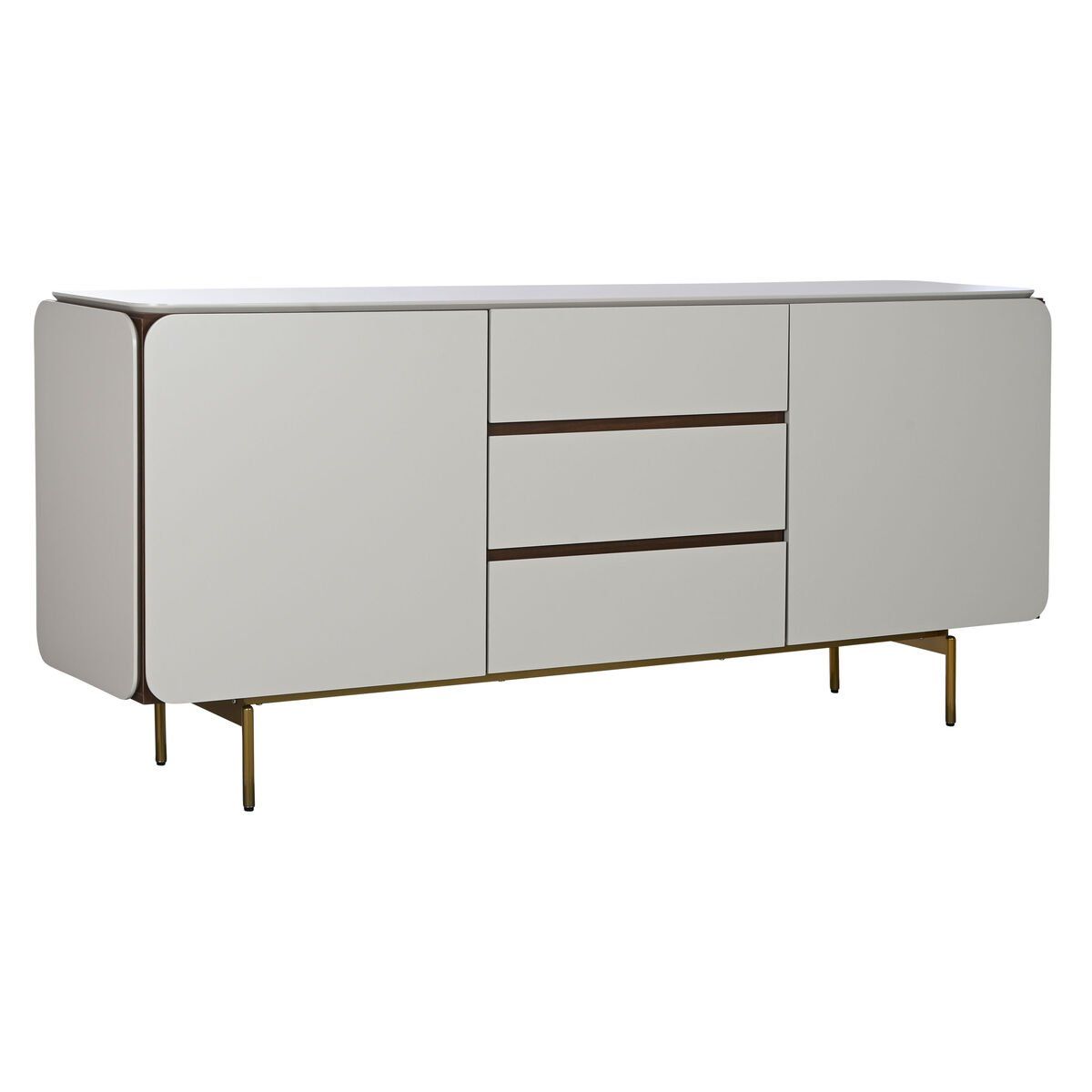 Aparador Home ESPRIT Blanco Marrón Dorado Madera Madera MDF 183 X 41,5 X 80 cm