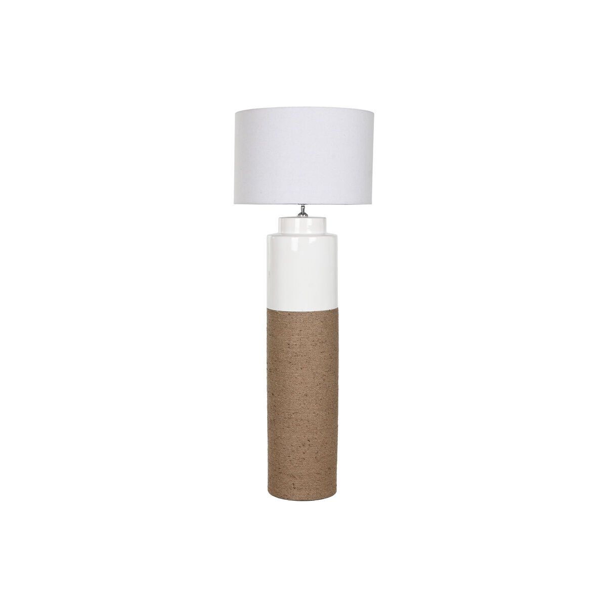 Lámpara de Pie Home ESPRIT Blanco Marrón 220 V 50 X 50 X 139,5 cm