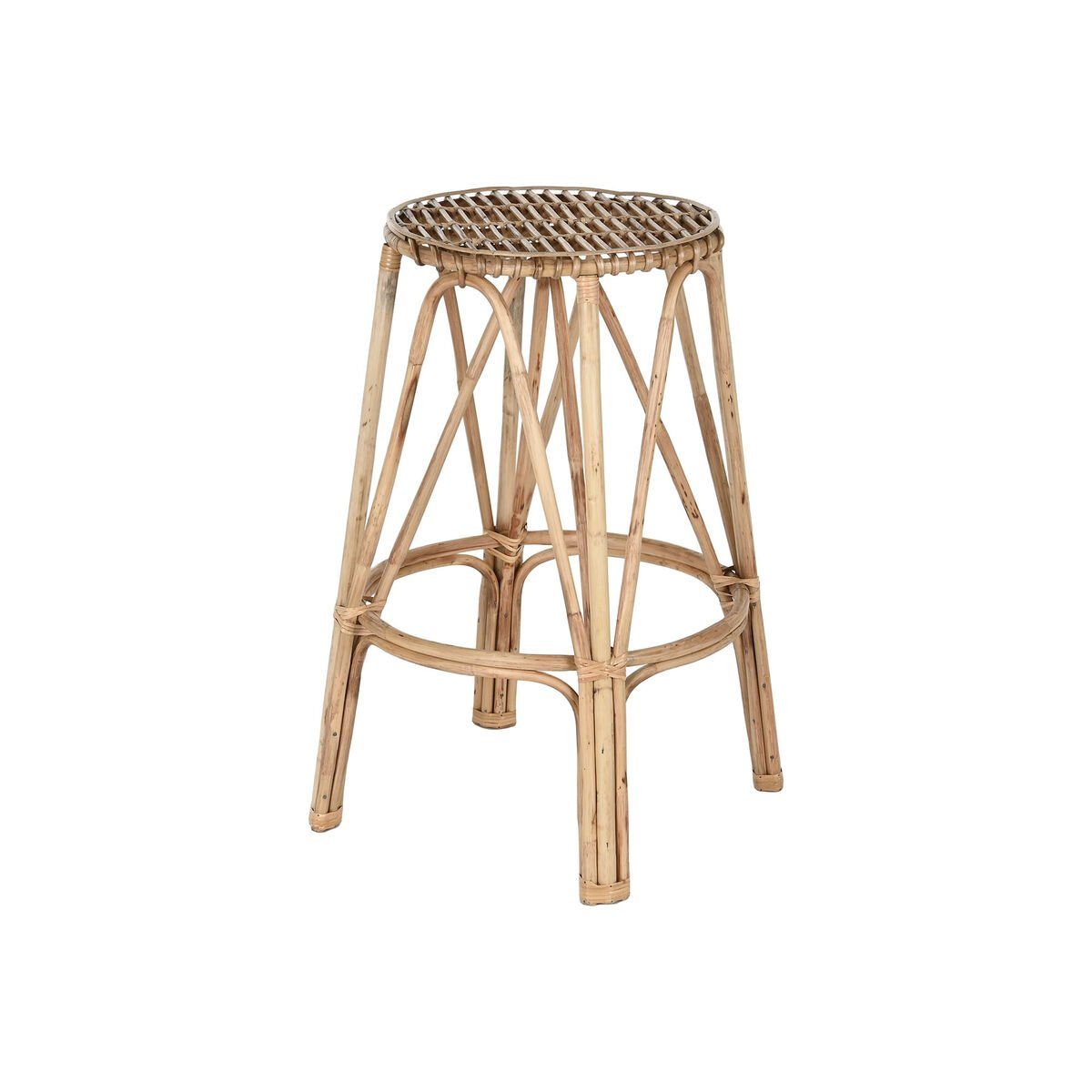 Taburete Home ESPRIT Natural Mimbre 50 X 50 X 86 cm