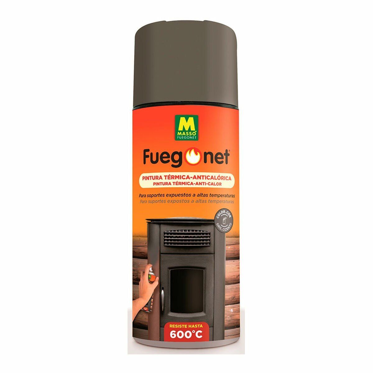Pintura Anticalórica Massó Fuegonet Spray Gris