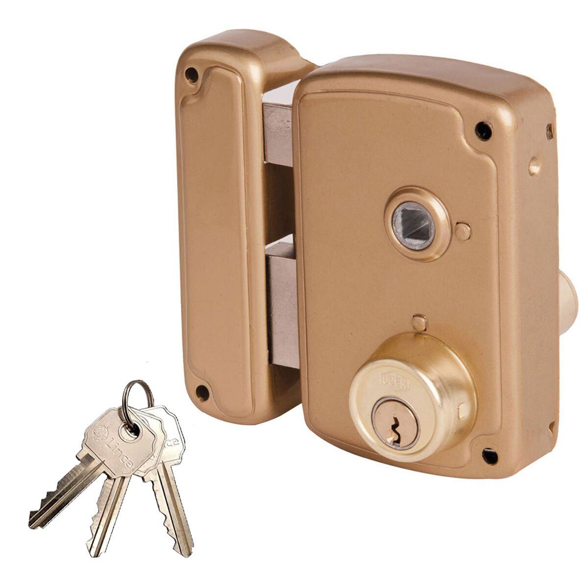 Cerradura de sobreponer UCEM 4056ahb075i Hierro Izquierda Monopunto