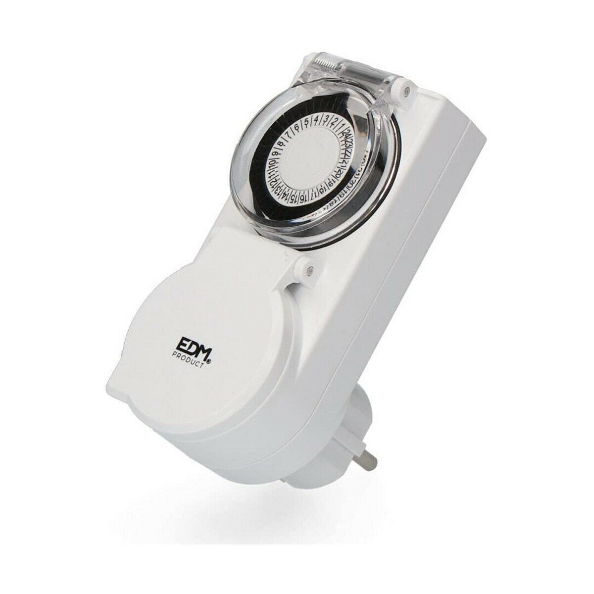 Enchufe con programador analógico EDM 03012 3500 W 230 V 24 horas Con Tapa IP44