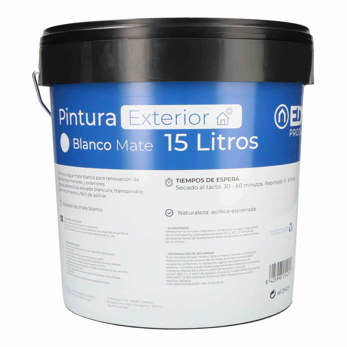 Pintura EDM 25405 15 L Blanco Interior/Exterior