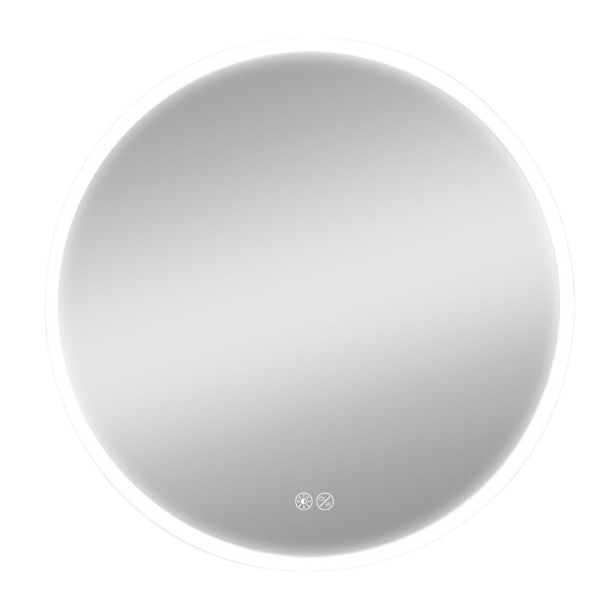 Espejo de pared EDM 32436 20 W Ø 60 cm Transparente Aluminio Redondo Luz LED