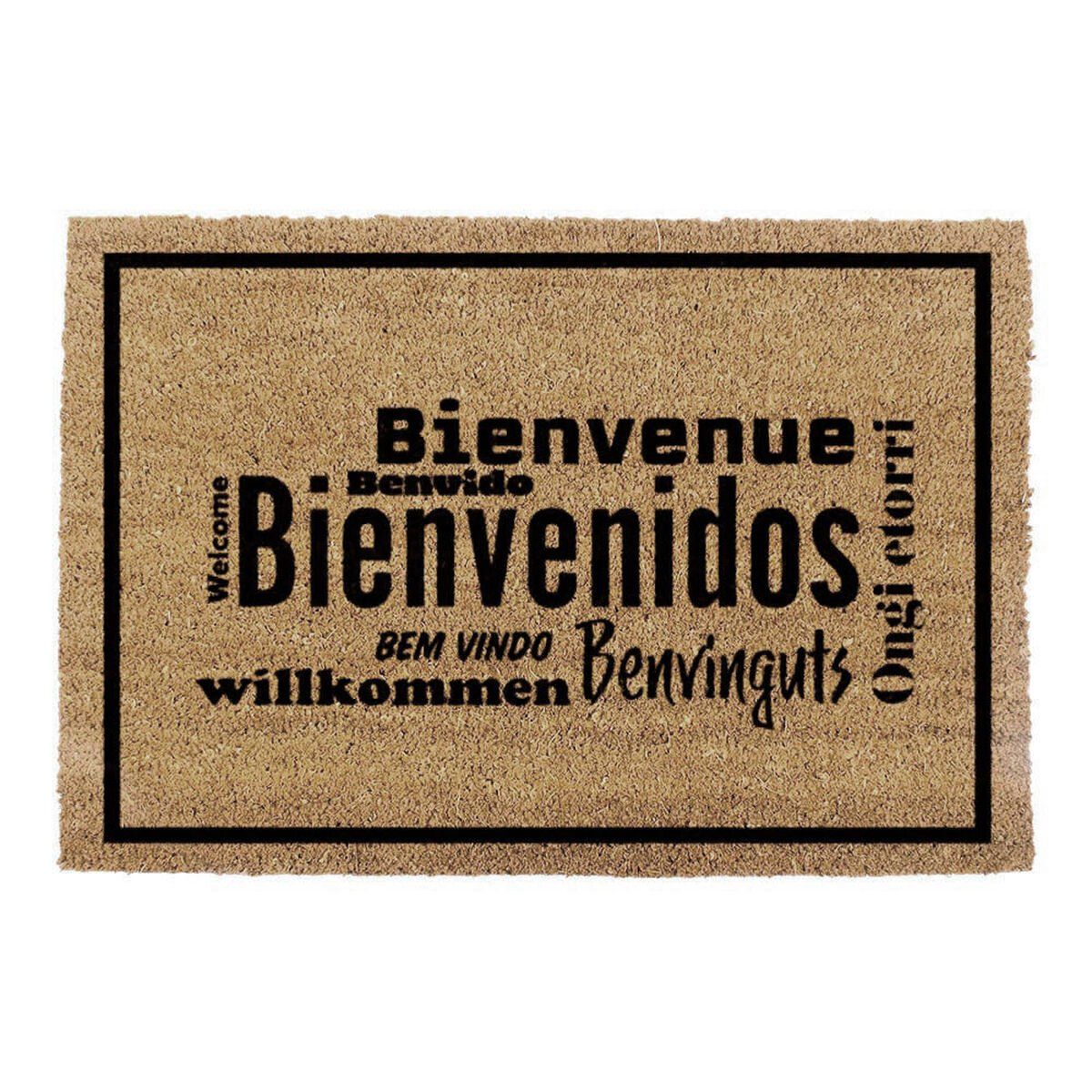 Felpudo EDM 74773 Marrón Negro Castaño Claro Marrón Intenso 2/8-negro azulado 60 x 40 cm Rectangular