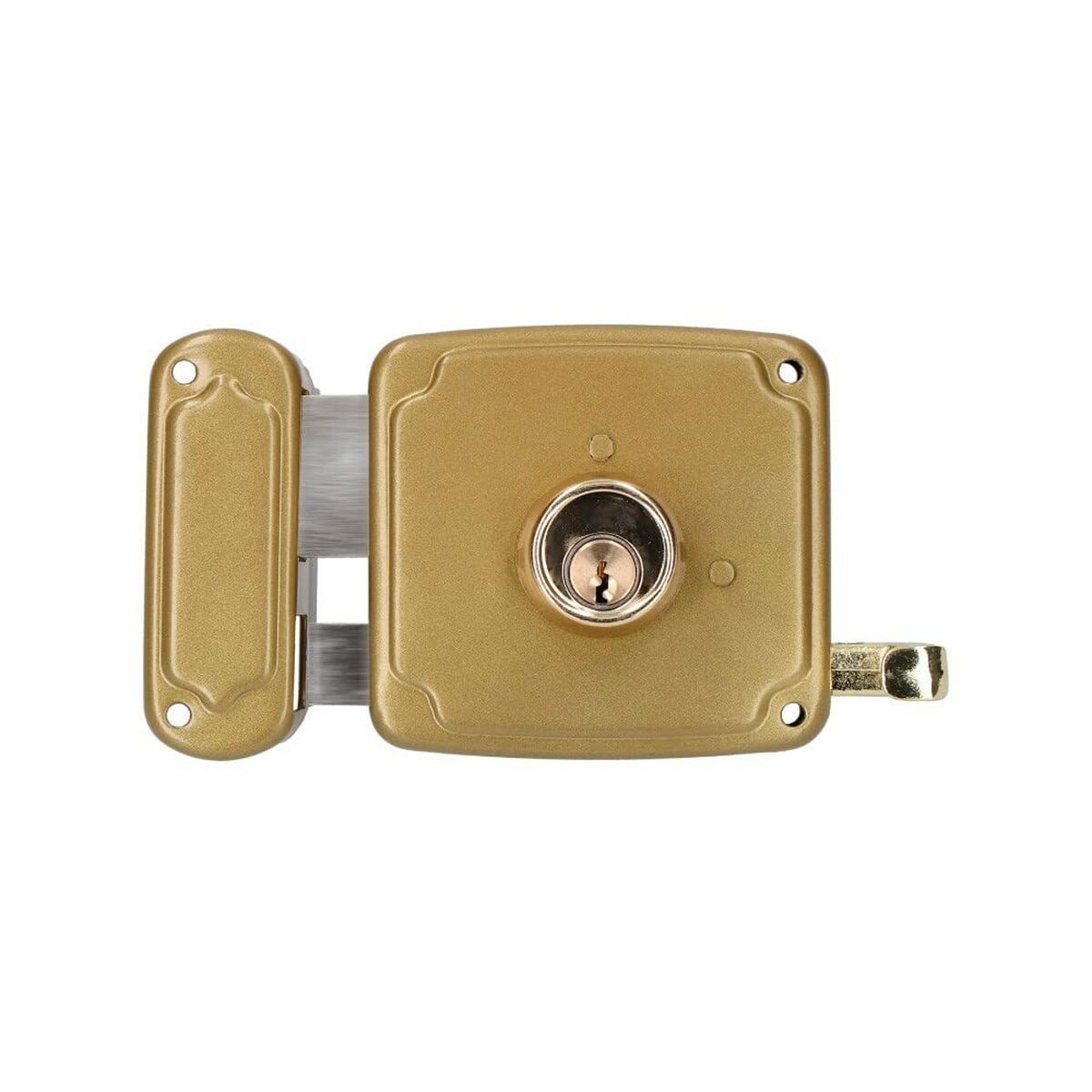 Cerradura de sobreponer EDM 85266 Dorado Acero 100 x 94 mm Sobreponer