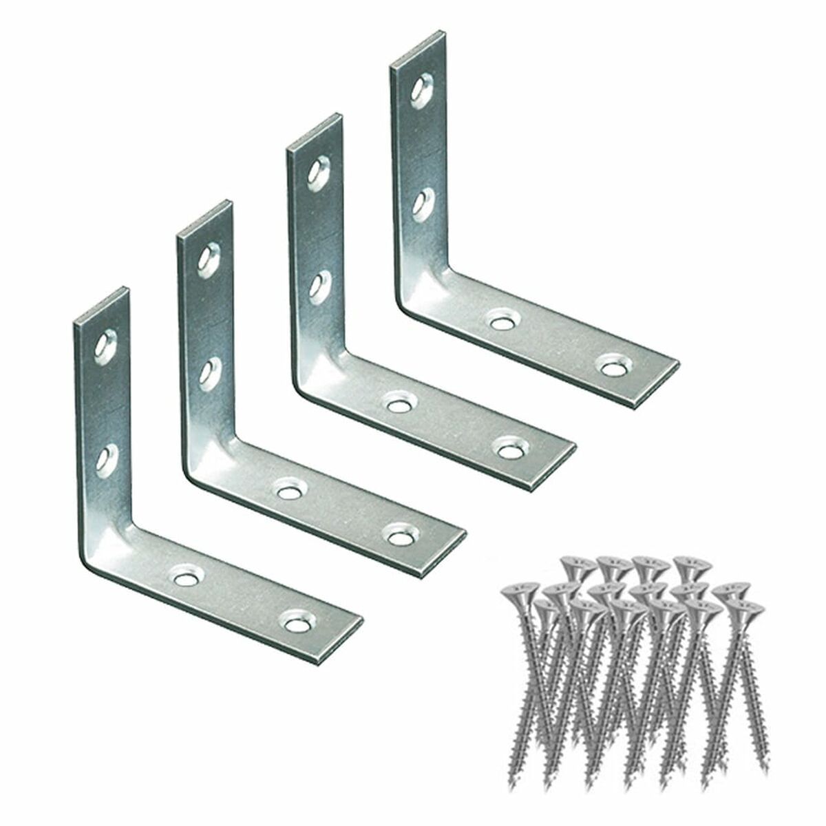 Escuadra de ángulo EDM 86087 an02 Acero 100 x 100 x 15 mm 4 Unidades