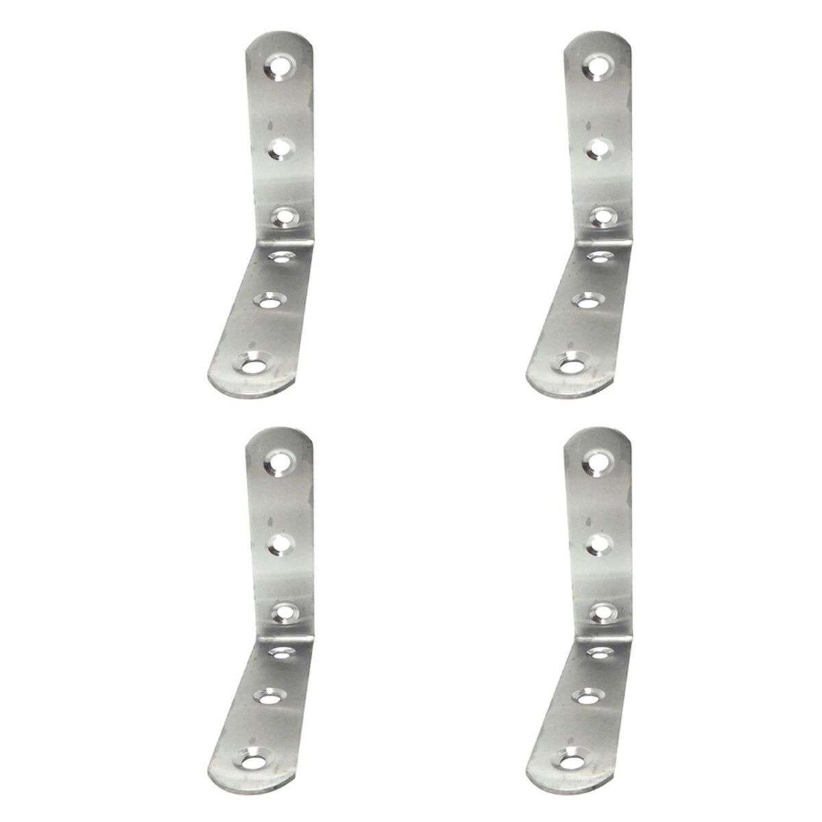 Escuadra de ángulo EDM 86093 an24 Acero Inoxidable 8 x 8 x 1,9 cm 4 Unidades