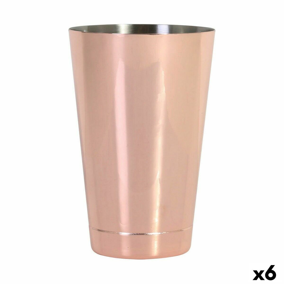Vaso de mezclas Inde Acero Inoxidable Cobrizo Claro Cóctel 50 cl (6 Unidades)