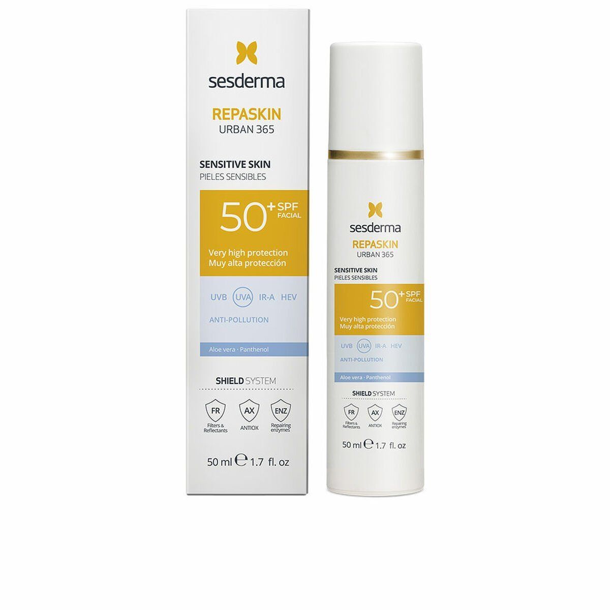 Protector Solar Facial Sesderma Repaskin Urban 365 Spf 50+ 50 ml Piel Sensible