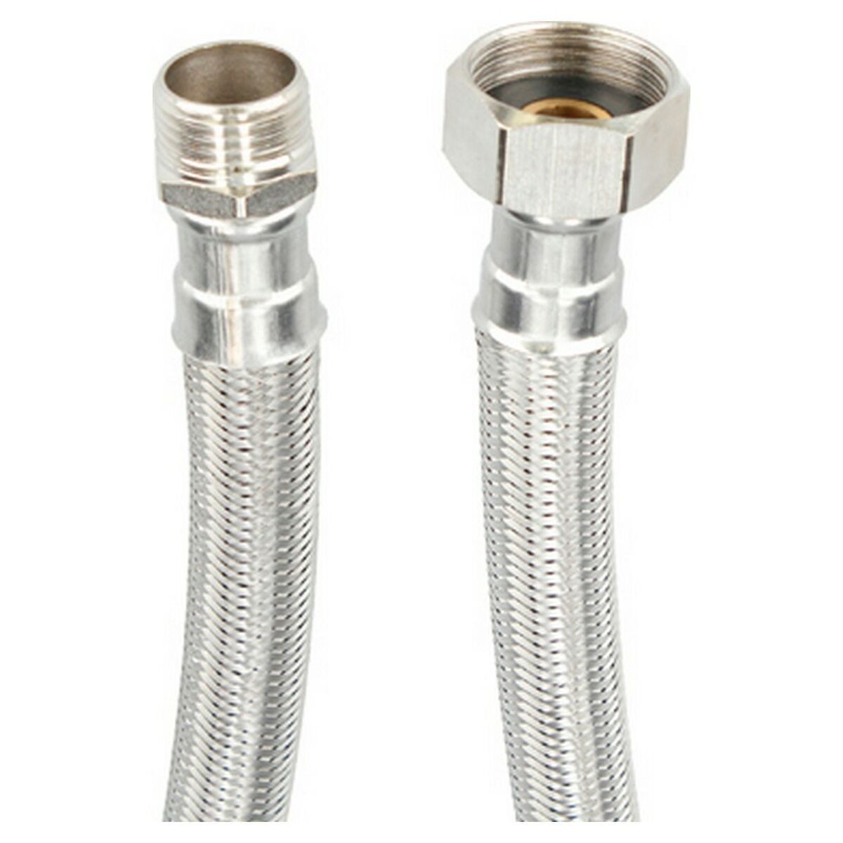 Latiguillo Fontastock acero inoxidable AISI 304 EPDM Macho 1/2"- Hembra 3/4" 25 cm