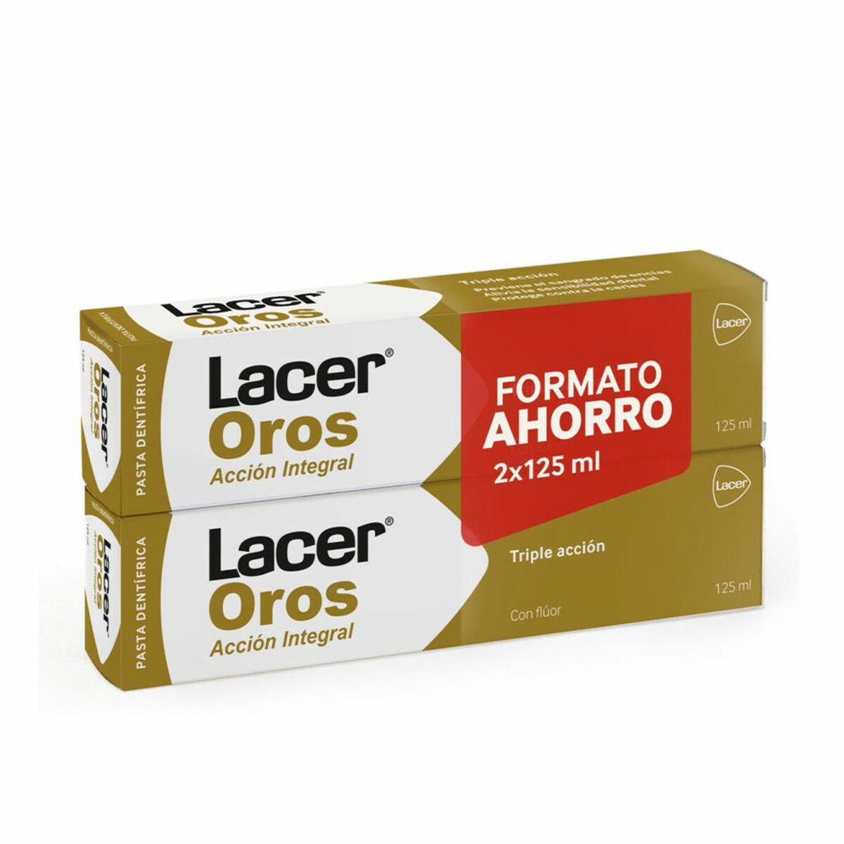 Pasta de Dientes Triple Acción Lacer Lacer Oros Pasta Dental 125 ml 2 x 125 ml (2 Piezas)