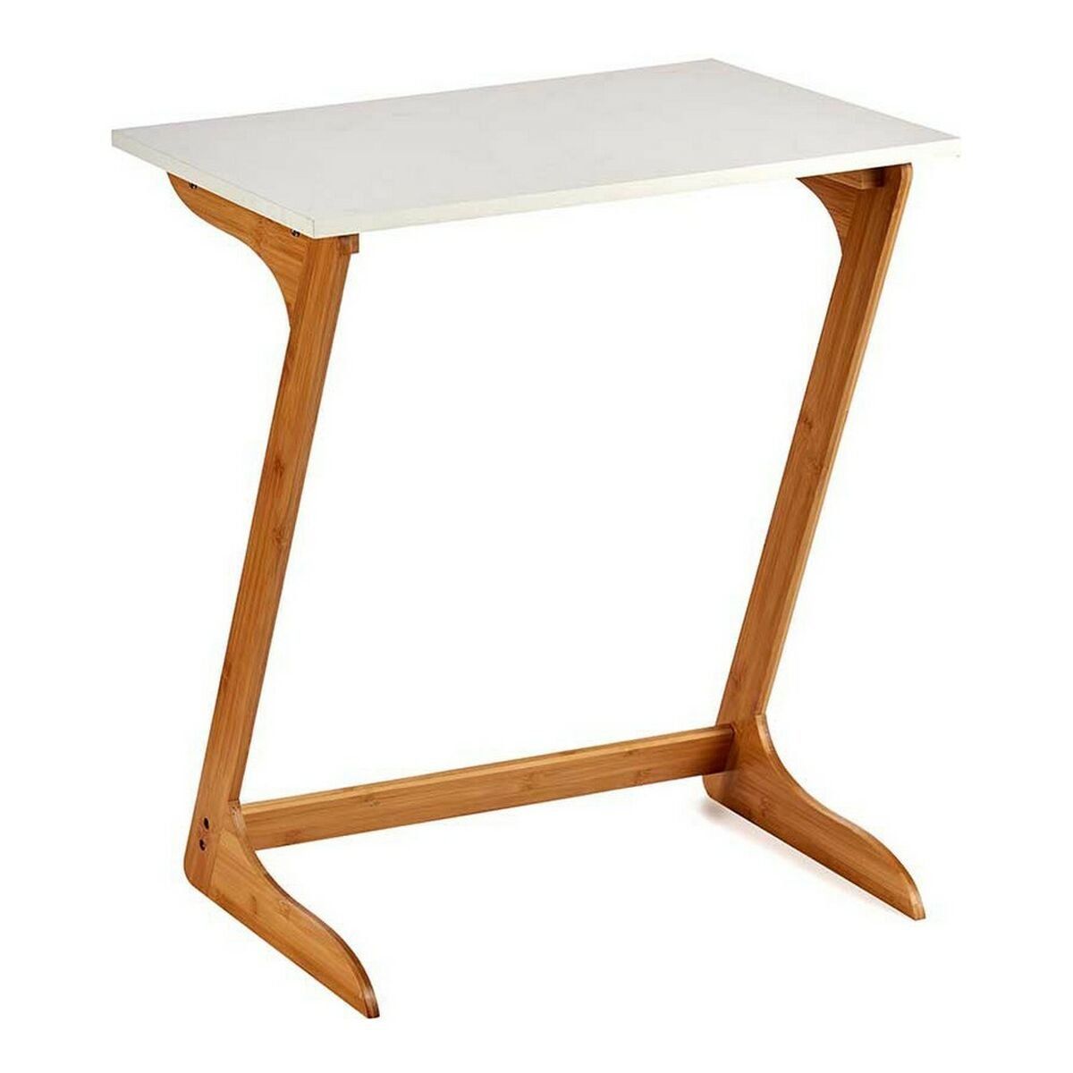 Mesa auxiliar Kinvara Blanco Marrón Natural 40 x 68,5 x 60 cm