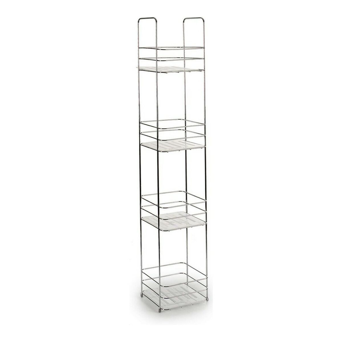 Estantería de Baño Berilo Transparente Plateado 16 x 86 x 16 cm