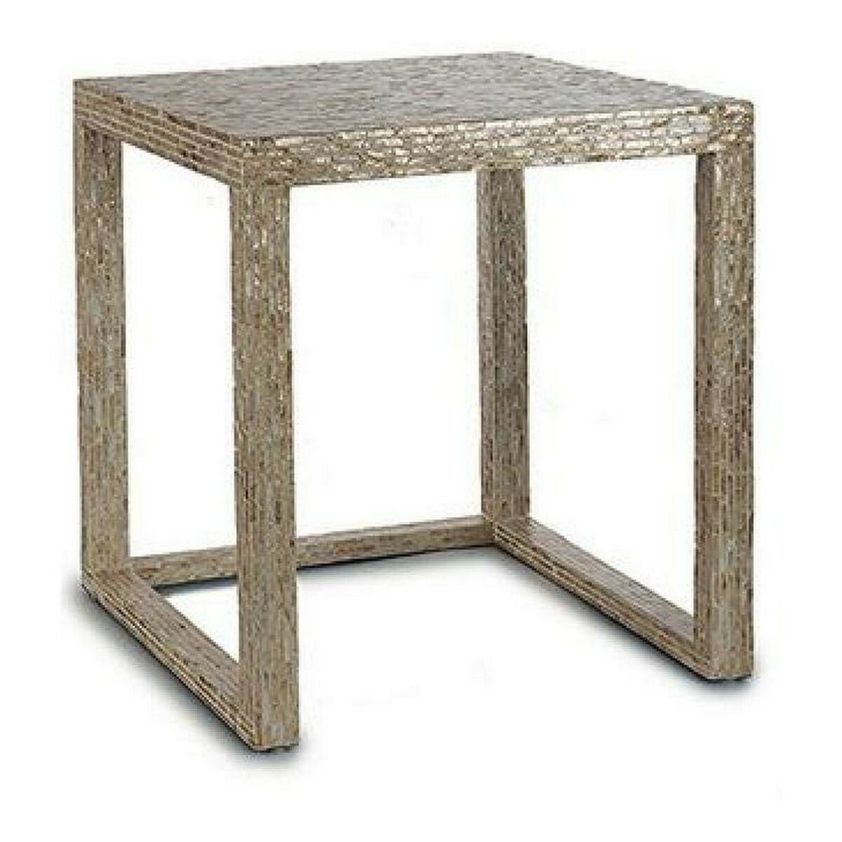Juego de 2 mesas Gift Decor BIG-S3603662 Blanco Beige Dorado 42,5 x 61 x 60 cm (2 Piezas) (2 Unidades)