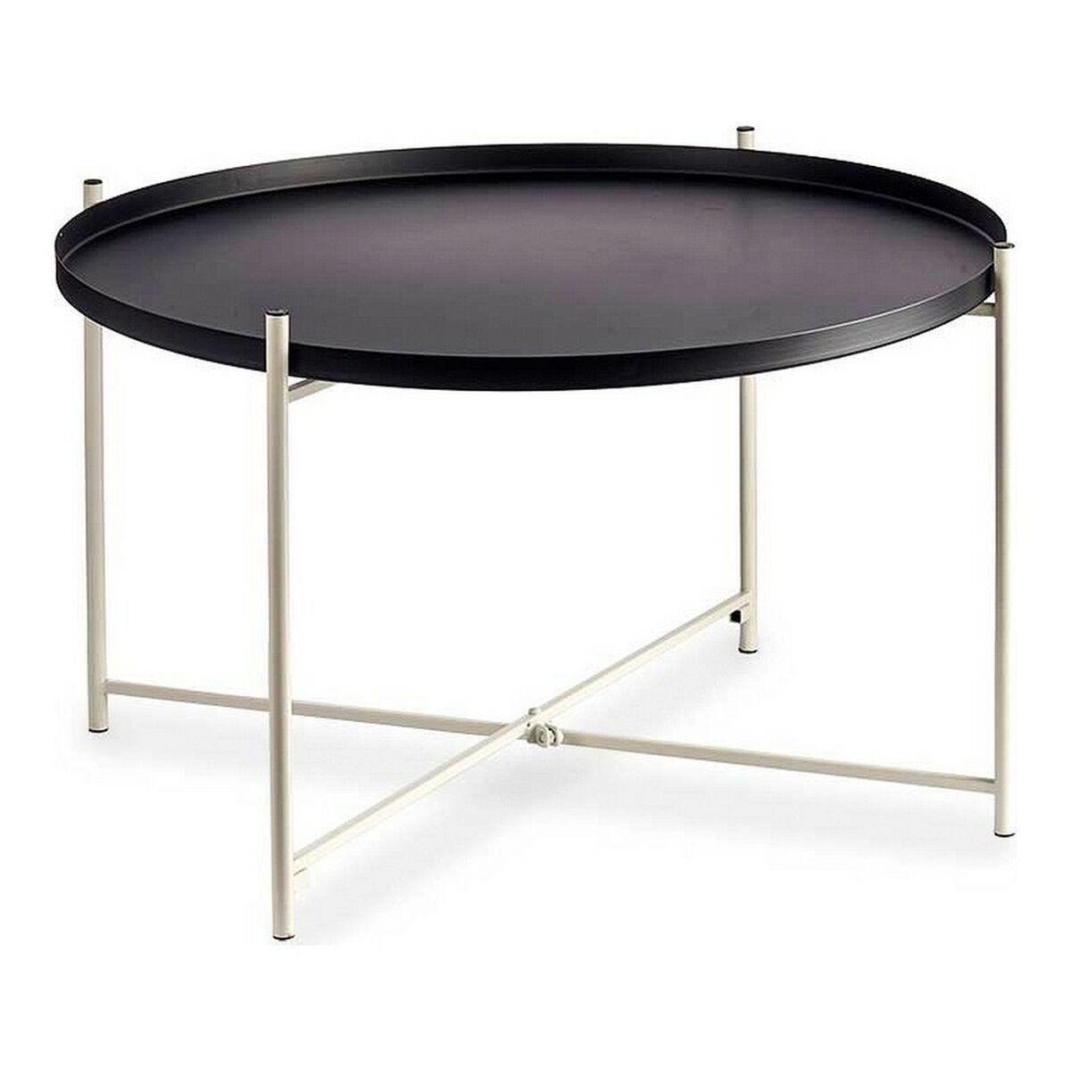 Mesa auxiliar Gift Decor Blanco Negro 76,5 x 46 x 76,5 cm