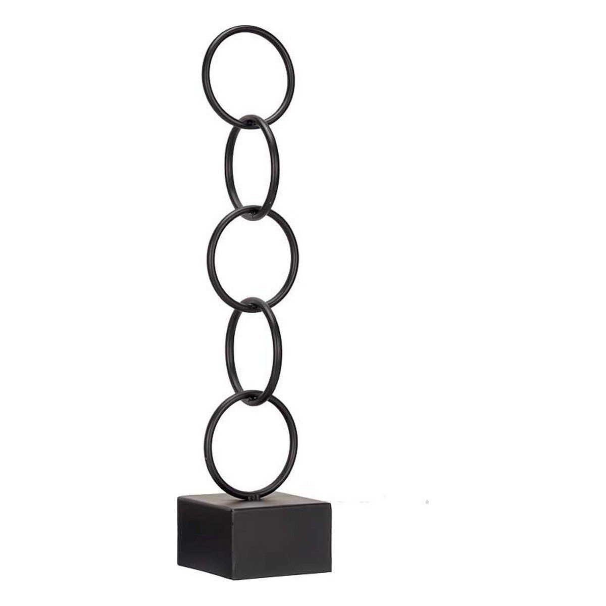 Figura Decorativa Gift Decor Negro Aros 12,5 x 60,5 x 12,5 cm