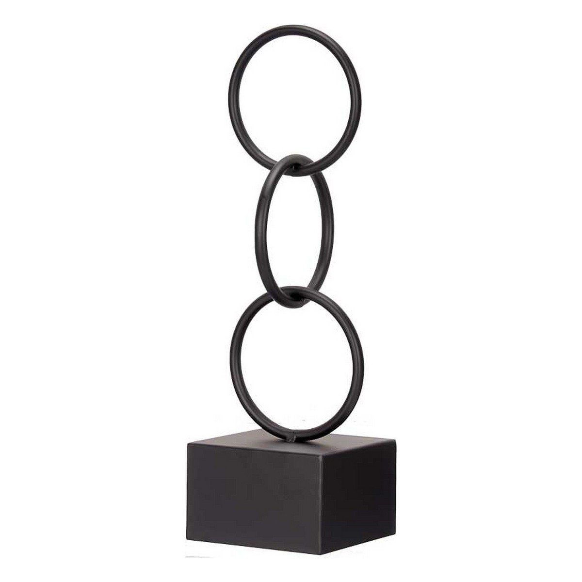 Figura Decorativa Gift Decor Negro Aros 12,5 x 40,5 x 12,5 cm