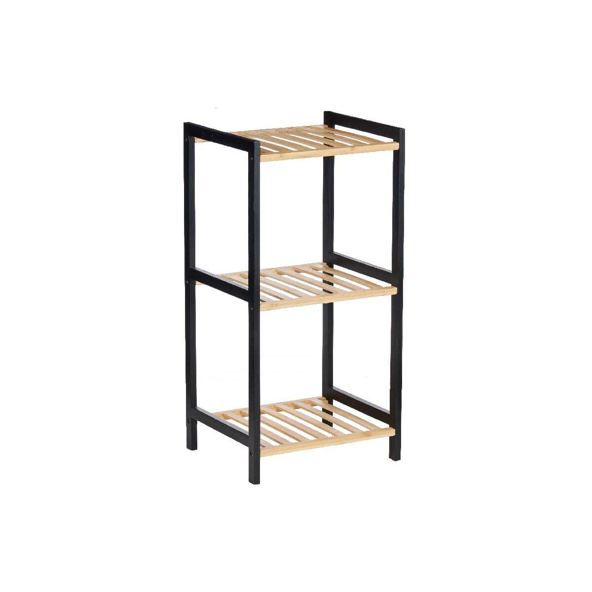 Estantería de Baño Berilo Negro Natural 35 x 30 x 70 cm 35,2 x 70 x 30,2 cm