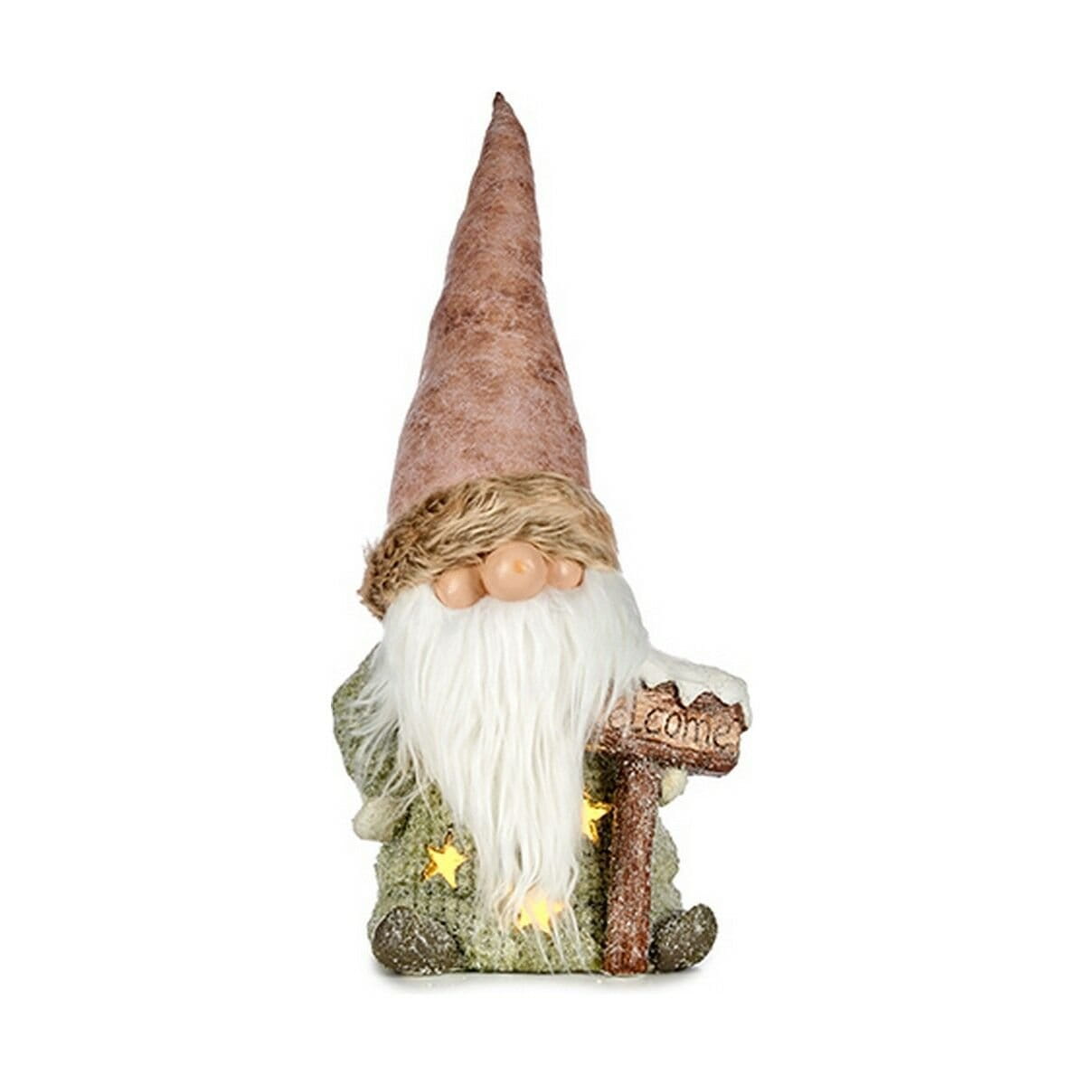 Figura Decorativa Krist+ Blanco Marrón Verde Rosa Duende 21 x 58 x 27 cm