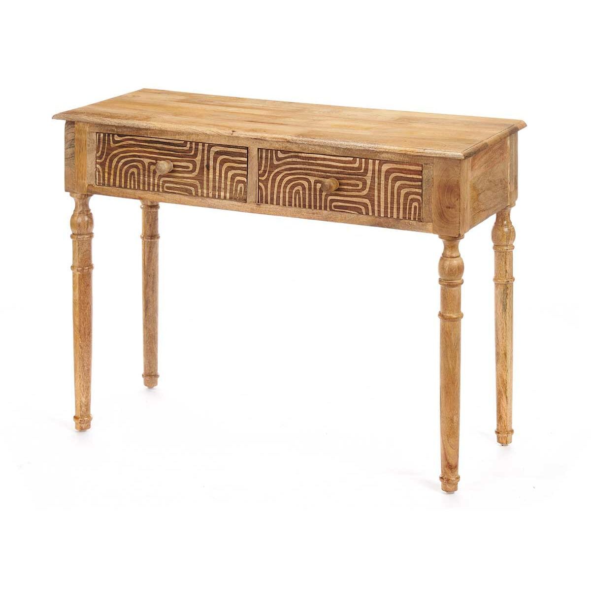 Recibidor con 2 Cajones Gift Decor Marrón 98 x 77 x 42 cm Curva