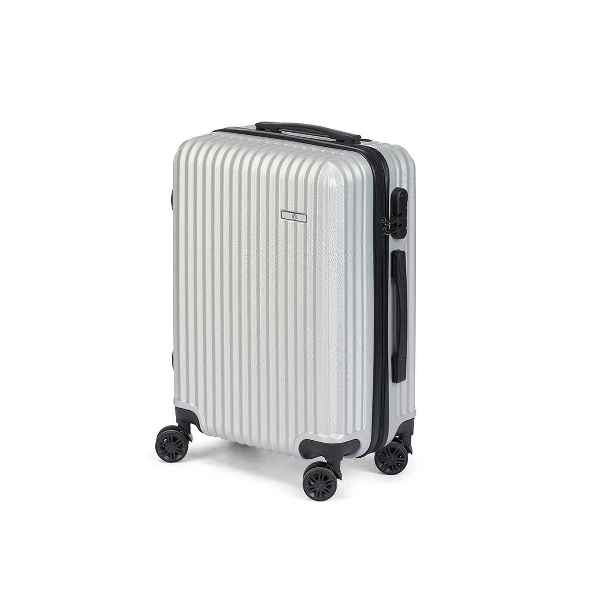 Maleta de Cabina Gris claro 55 x 35 x 20 cm Rayas