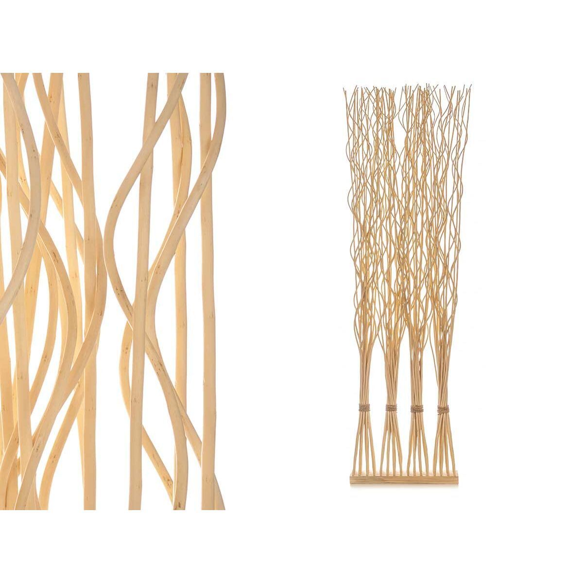 Biombo Gift Decor Natural Madera de sauce 50 x 182 x 13 cm 4 Ramilletes