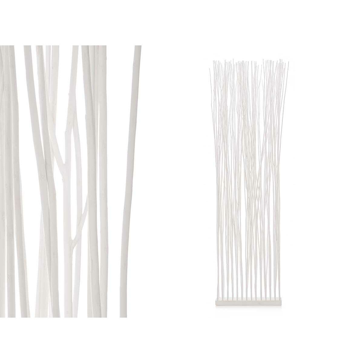 Biombo Gift Decor Varas Blanco Madera de sauce 50 x 185 x 12 cm