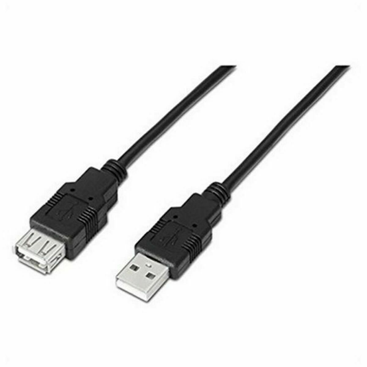 Cable alargador TooQ FS20200M-B 1,8 m USB Negro 1,8 m