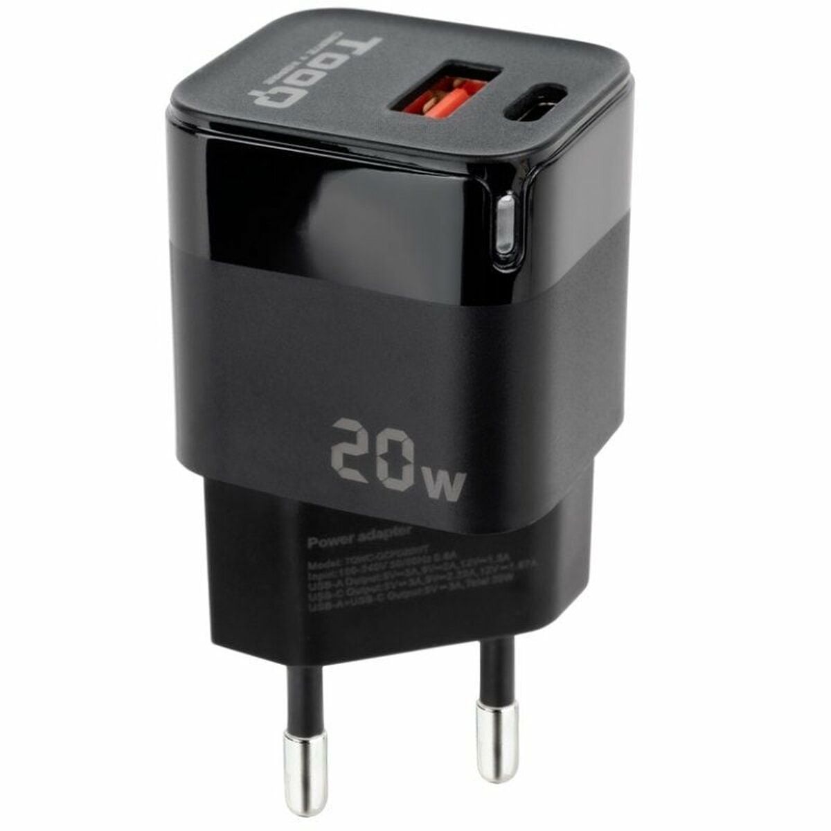 Cargador de Pared TooQ TQWC-QCPD20
