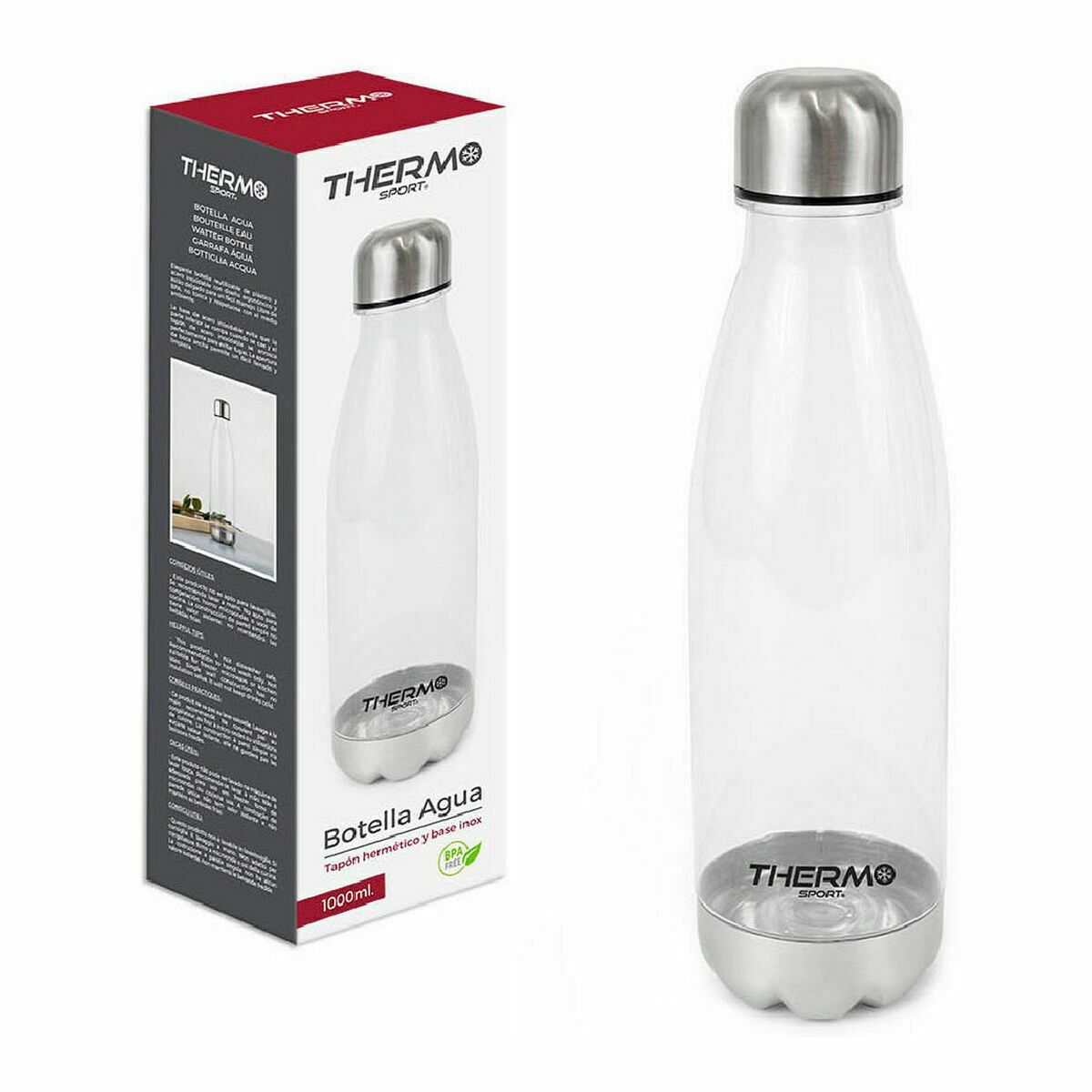 Botella de Agua ThermoSport 12169 Verde Plástico 1 L