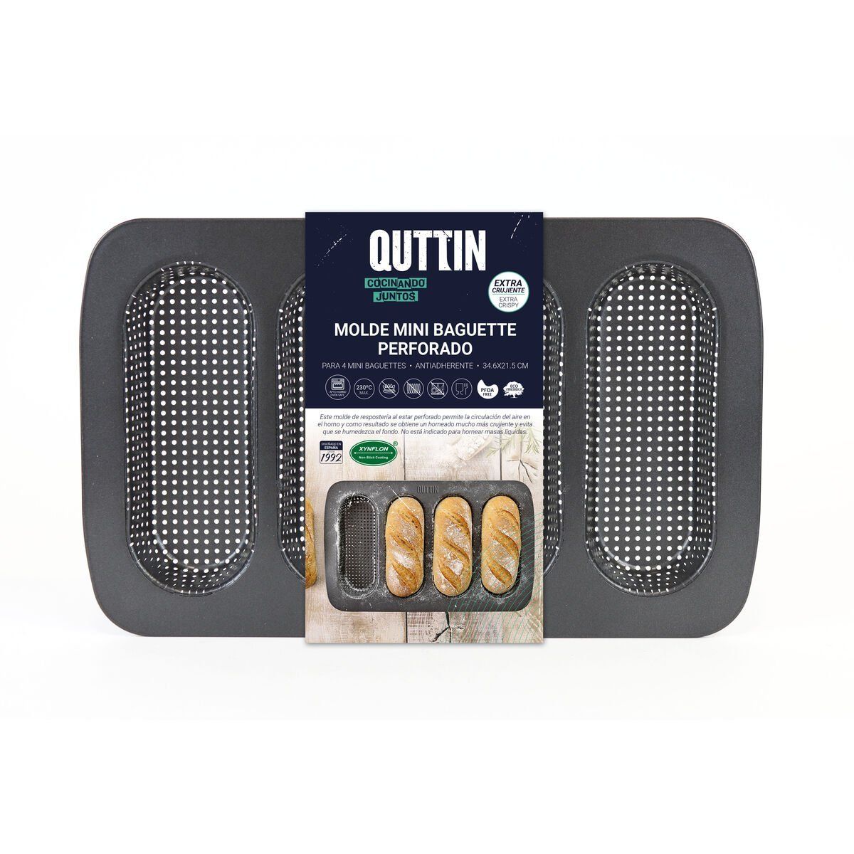 Molde para Baguettes Quttin Baguette 0,5 mm 34,6 x 21,5 x 3 cm