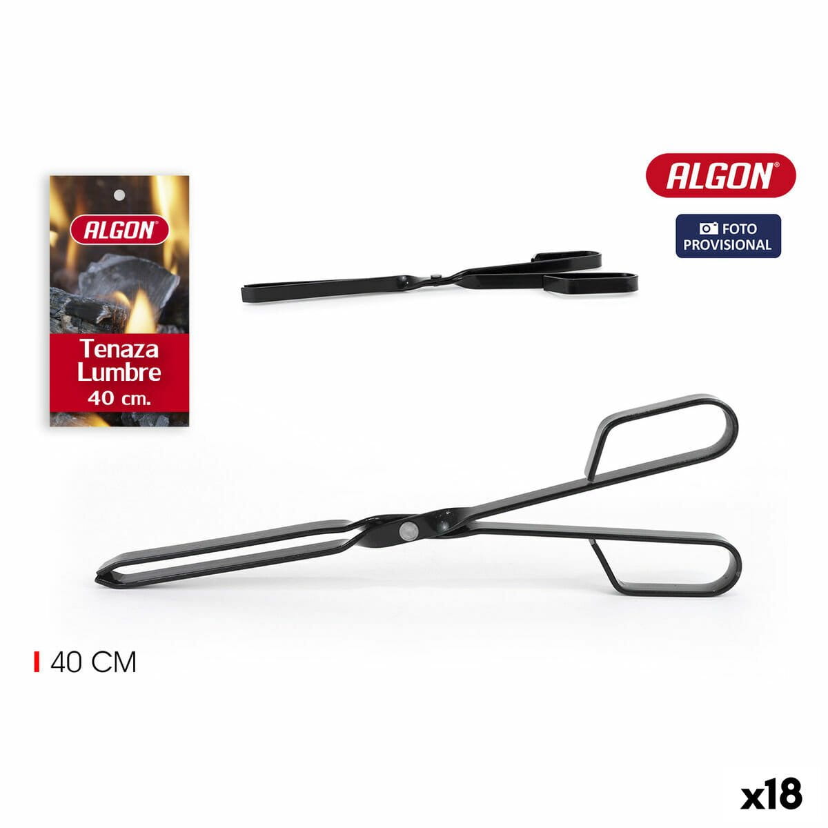Pinzas para Barbacoa Algon 40 x 10 x 1,6 cm Barbacoa (18 Unidades)