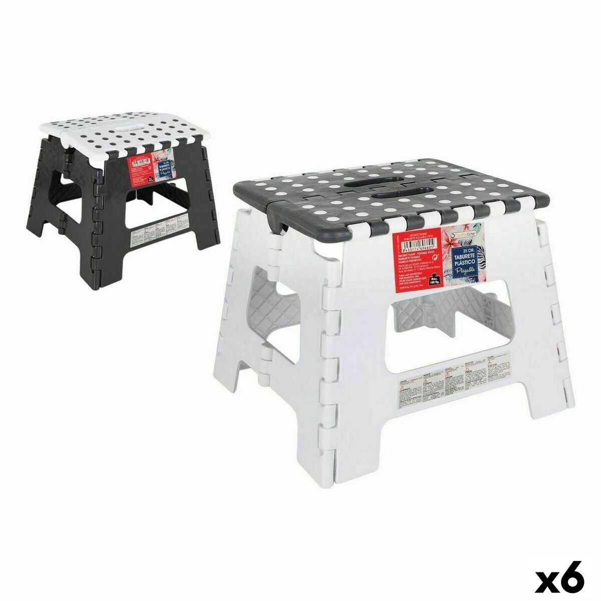 Taburete Plegable Confortime Plástico 25 cm (6 Unidades)