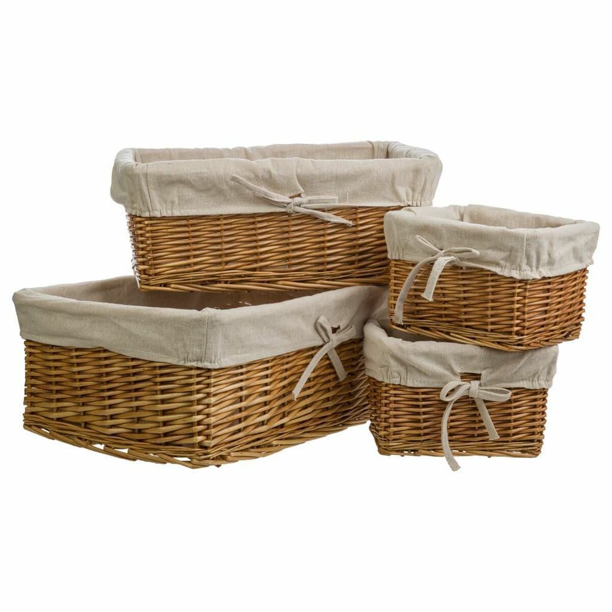 Juego de Cestas Alexandra House Living 33 x 18 x 47 cm 40,5 x 28 x 16 cm 22 x 17,5 x 14 cm Mimbre 4 Piezas
