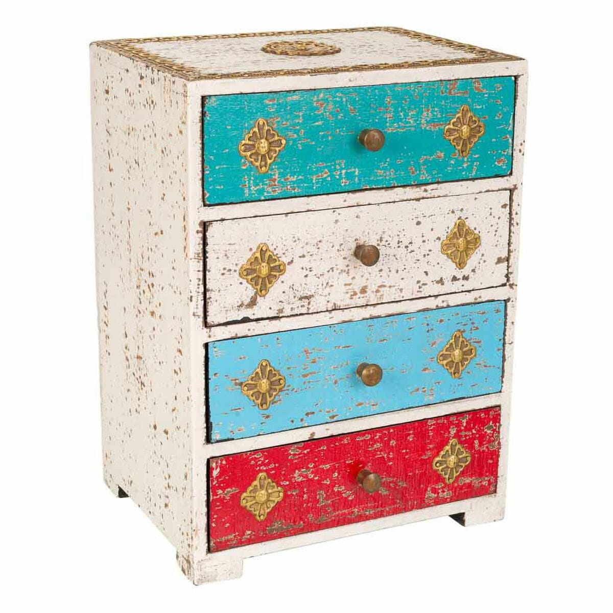 Caja-Joyero Alexandra House Living Latón Madera de mango Madera MDF 15 x 28 x 20 cm