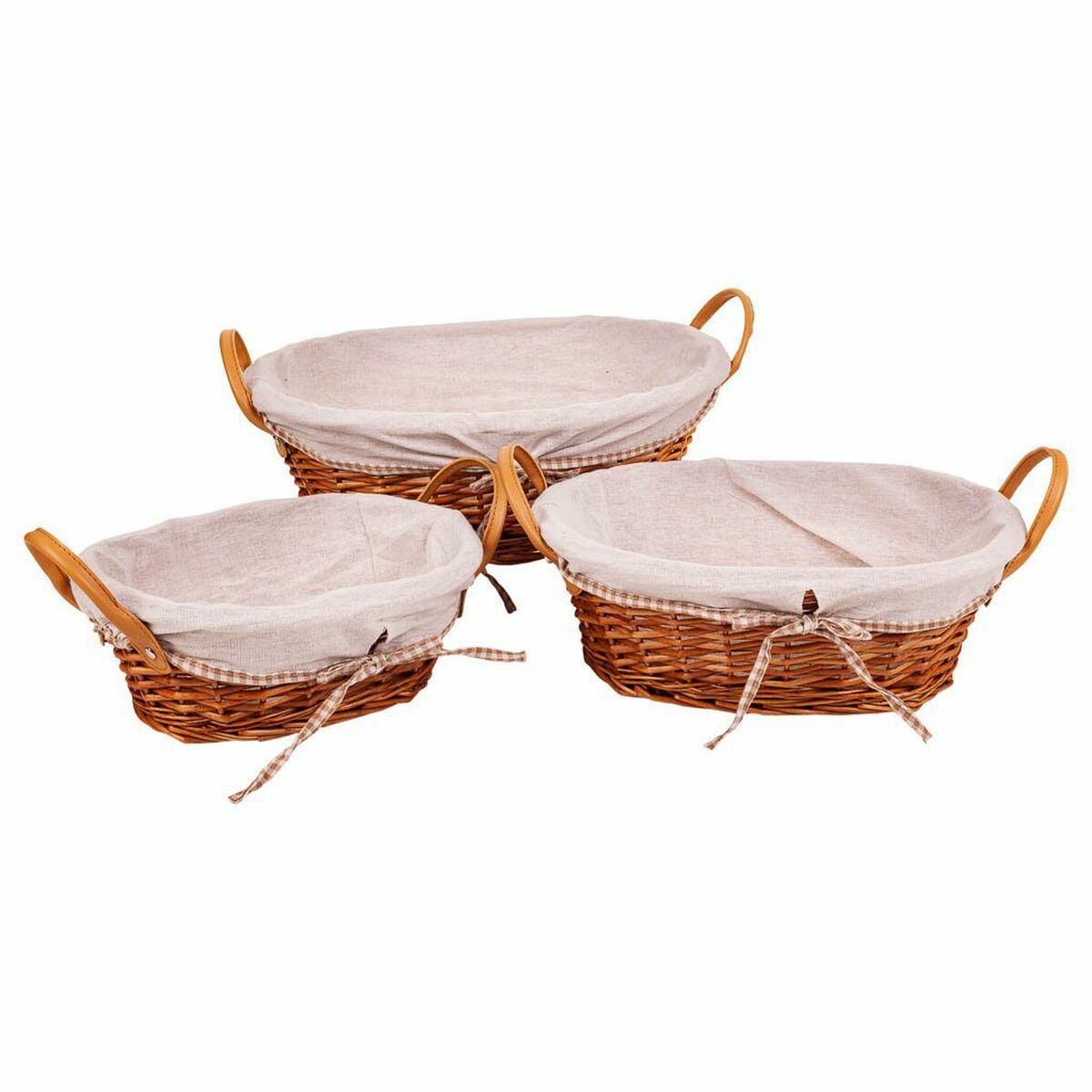 Juego de Cestos Alexandra House Living Mimbre Madera de sauce 38 x 29 x 14 cm 34 x 16 x 44 cm 31,5 x 23,5 x 12 cm 3 Piezas