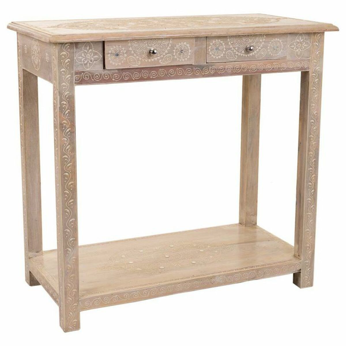Recibidor con Cajones Alexandra House Living Blanco Natural 40 x 76 x 135 cm