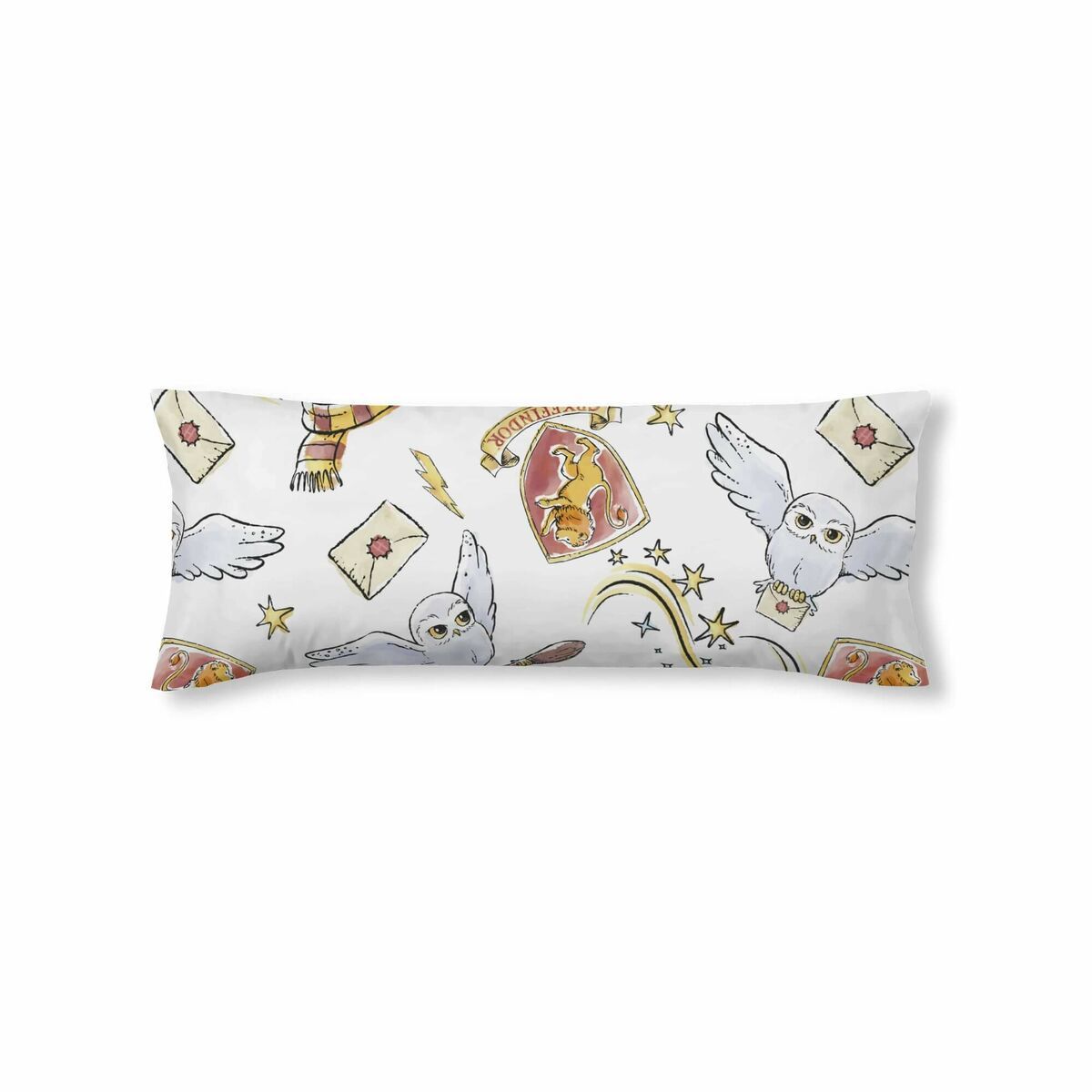 Funda de almohada Harry Potter Hedwig Multicolor 175 Hilos 45 x 125 cm