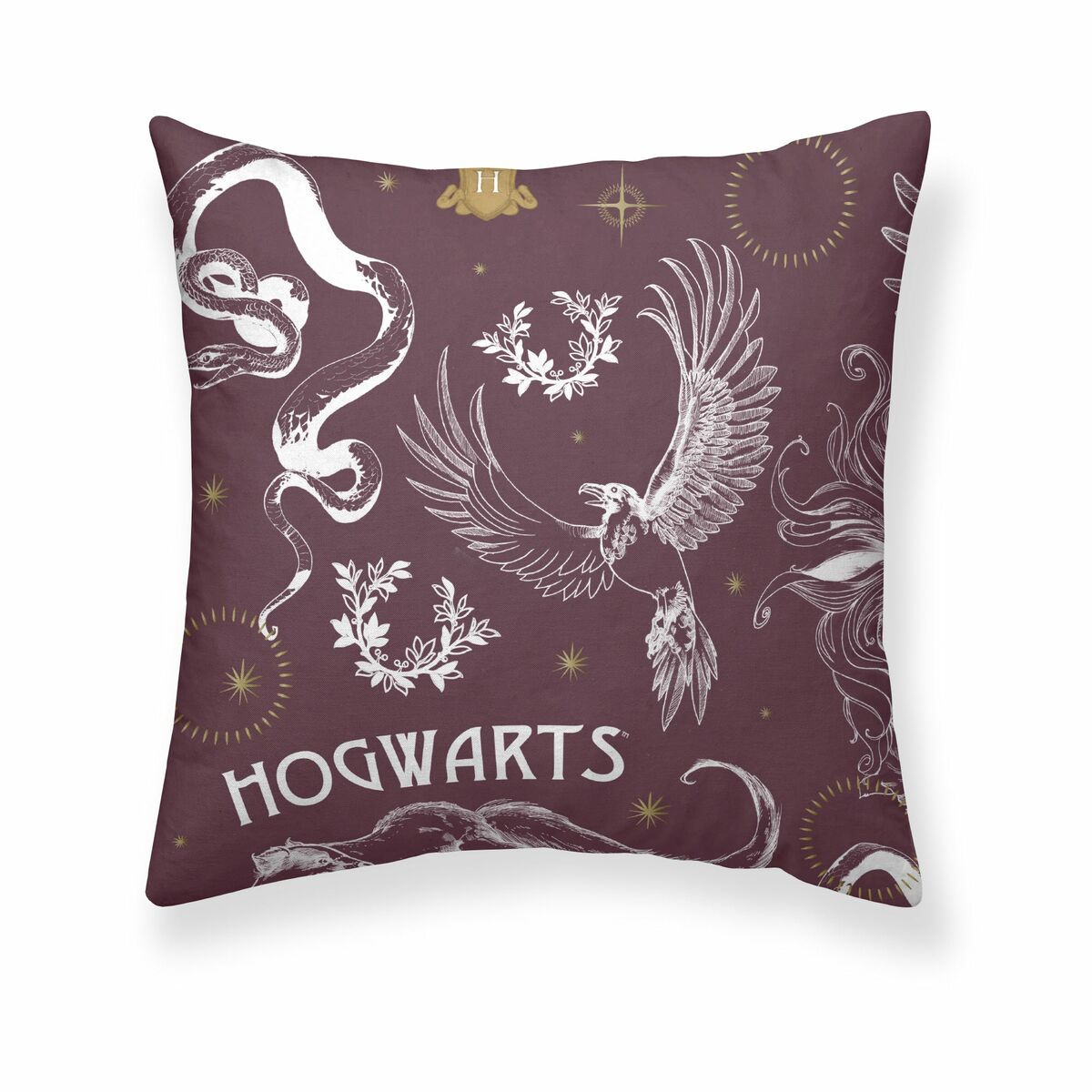 Funda de almohada Harry Potter Creatures Multicolor 175 Hilos 65 x 65 cm
