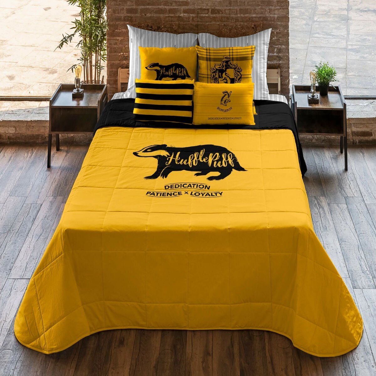 Edredón Harry Potter Hufflepuff Multicolor 190 x 4 x 270 cm Cama de 90