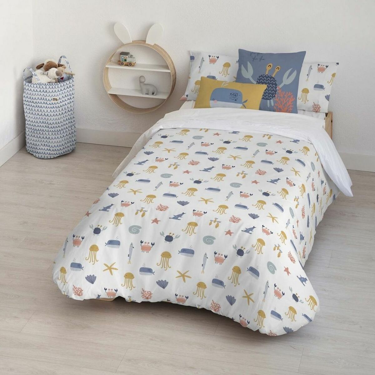 Funda Nórdica Kids&Cotton Malu Small Azul 155 x 220 cm
