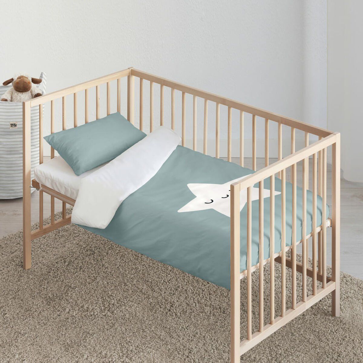 Funda Nórdica Kids&Cotton Nadir Azul 115 x 145 cm