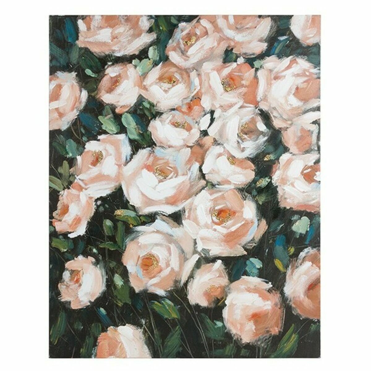 Cuadro Óleo Roses Madera de pino